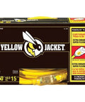 Heavy Duty 50 Foot Outdoor Extension Cord With Lighted End For Safety Waterproof SJTW 10 3 High Visibility Yellow Jacket packaging