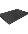 Air Step Anti Fatigue Floor Mat Black 36 Inch Long 24 Inch Wide With Three Eighths Inch Vinyl Foam Cushioned Support Ribbed Surface Side View