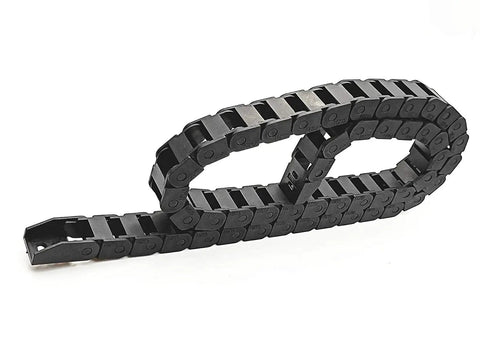 39.3 Inch Drag Chain Cable Carrier For CNC Router Mill And 3D Printer R18 Radius 10x20mm Inner Size Black Plastic Cable Guide