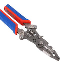 Yunseity 16 In 1 Folding Wire Stripper Pliers Crimper Tool Heavy Duty with vibrant handles for electricians and homeowners.