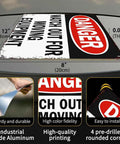 12 X 8 Inch Aluminum Danger Sign Heads Up Watch Out For Moving Equipment Metal Sign For Home Garage