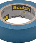 Expressions Washi Tape Blue, Repositionable on Most Surfaces, 0.59 In Wide, 32.75 Ft Long, 1.25 In Core, craft and decor roll