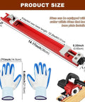 Adjustable Aluminum Circular Saw Guide Rail With Dual Lock For 360mm Saw Base, Pro Grade Accurate Cutting And Milling Tasks.