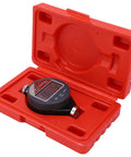 Top Notch Shore A Hardness Tester 100HD for Plastic, Rubber, and Soft Materials With LCD Display, Auto Off Durometer for Precise Readings and ASTM D2240 Compliance. red case with handheld durometer