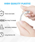 High quality plastic, flexible and solid material shown in hand, built for Built Like A Tank 24 Pack Window Blinds Valance Clips.