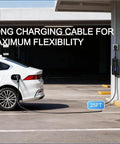 Plug And Play Level Two EV Charger With Nema 14-50 Outlet Connector And 25 Foot Cable adjustable six to forty amps charging electric car.