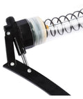 Close-up of Heavy Duty 600cc Manual Oil Gun for Lubrication, showcasing stainless steel spring and black handle mechanism.