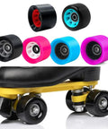8 Pack 58Mm By 39Mm Indoor Quad Roller Skate Wheels For Speed Artistic Jam Rink And Rhythm Skates Arena-Ready PU Wear-Resistant Smooth Fast Glide With High Carbon Steel Bearings Blue 88A displayed with multicolor options and roller skate setup