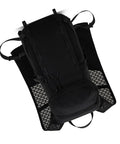 Hands Free Hydration Backpack With 2L Water Bladder, ultralight nylon, black, front view, visible pockets and breathable mesh