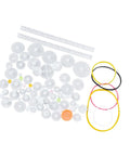 75-Piece Motor Gears Kit With Belt Pulley Shaft Sleeve And Plastic Set for DIY Robot Gearbox Projects components layout