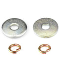 Hardcore 3/4 Inch Go Kart Clutch Bolt Kit For Predator Engines And Minibike With Lock Washers including two metal washers and two lock washers.