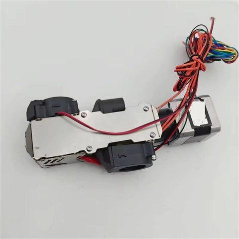 Heavy Duty 3D Printer Pellet Extruder DIY Kit components showing motors and wiring for custom filament making.