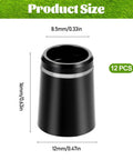 Black Golf Ferrule Set For Irons 12 Pack 0.335 Inch Tip Shaft Sleeve Adapter Durable Plastic Ferrules With Silver Ring All Iron Shaft Compatible