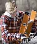 Person installing K-Style Foam Gutter Guard 6-Inch Uncoated Filter For Leaves And Debris No-Fuss Easy Install on a roof