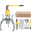 Heavy Duty 30 Ton Hydraulic Bearing Puller Featuring Reversible Two Or Three Jaw Heads For Quick Gear Extraction and accessories.