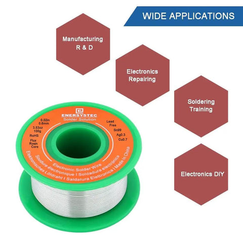 Fine Diameter 0.6mm Lead Free Rosin Core Solder Wire For Precise Electronics Soldering Sn99 Ag0.3 Cu0.7 Alloy spool