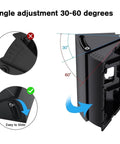 Adjustable 30 To 60 Degree Doorbell Angle Mount For Blink Doorbell And Nest Battery Easy Install No Fuss Setup Works With Video Doorbell Wired Pro 2 4 3 3 Plus 2nd Gen 2020 Release Ring Video Doorbell And Ring Camera Mount showing angle adjustment with arrows