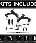 Suspension Kit With Front Lower Control Arm Sway Bar Link And Tie Rod End Boot For 2013 2015 Chevrolet Spark And 2014 2016 Spark EV