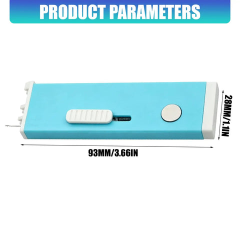 Automatic Needle Threader With Seam Unpicker For Home Sewing Machines Easy Threading Tool For Beginners And Novices No-Fuss Quick Threading Smooth Sewing Sessions Makes Needle Changes Fast And Simple, blue 93 x 28 mm