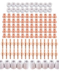 Plasma Cutting Consumables Kit 100Pcs Includes Shield Cups Nozzles Swirl Baffles Electrodes For PT31 Cutter Torch And Pro Grade Compatibility