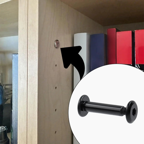 20 Sets Black M3 X 16mm Hex Socket Head Cap Screw And Flat Cap Nut Hardware Kit With Included Allen Wrench For Cabinetry And Desk Build Snug Fit Guaranteed Plus Workhorse Durability You Will Love, showing hex socket screw in cabinetry.