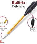 Replacement Crossbow Arrows 6.25 Inch Aluminum 12 Pack For 50-80 Lb Pistol Crossbows with copper shaft and black fletching