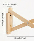 Wooden Heavy Duty Shelf Bracket Wall Mount Support For Bedroom And Living Room showing dimensions 4.5cm x 19cm x 20cm
