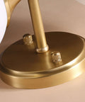 Close-up of copper base of Two Light Wall Sconce For Bathroom Vanity And Mirror Front Light With E27 Socket, round glass shade.