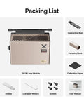 5W IR Laser Module for P3 CO2 Engraver and accessories including connecting rod, focusing block, calibration paper, grease, wrench, screws, manual