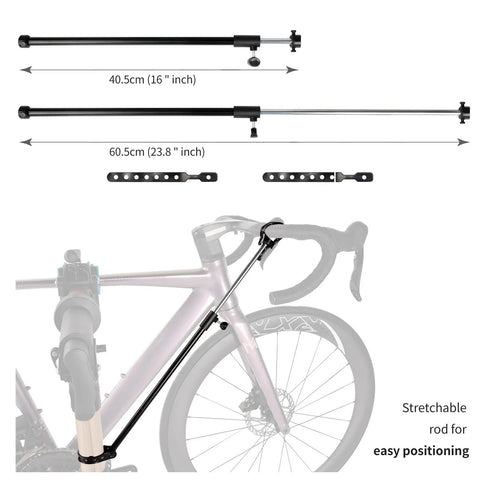 Two Leg Bike Repair Stand For Home Mechanics, Easy Setup Bicycle Maintenance Rack with adjustable stretchable rod shown