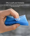 Hand folding Foldable Water Bottle 200ml Shatterproof, Lightweight Hydration Bottle For Running, Wide Mouth Design