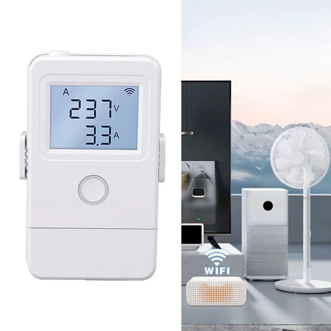WiFi Energy Monitor With 3 Channel 100A Current Detection, Precise Power Meter For Home Or Office, Plug And Play Setup, Remote Control Via Smart Life And Tuya Apps, Global Voltage Support, Easy Router Connection, Real Time Power Tracking, white plug-in meter