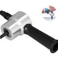 Double Head Metal Cutter Nibbler For Drills Circle Cutting Attachment 360 Degree Adjustable 1500-3000 RPM with handle