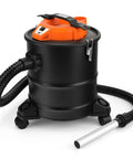 Heavy Duty Ash Vacuum For Pellet Stoves With Blower Function, 3.3 Gallon Corded Vacuum Cleaner, 1000W, HEPA Filter, Black & Orange