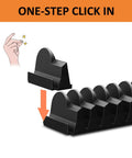 52 Piece Modular Wrench Organizer Set For Tool Drawers With Metric And SAE Labels Black Finish Wrench Rack Close-up View