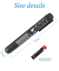Brake Fluid Tester Pen With Five LED Indicators, Must Have Auto Brake Diagnostic Tool For DOT Three DOT Four DOT Five One next to AAA battery