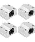 4 Pack SCS12UU Linear Bearing Blocks 12mm Shaft Pillow Block with precision steel balls for smooth operation.