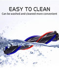 Soft Roller Floor Head With LED Headlights For Dyson V7 V8 V10 V11 Cordless Stick Vacuums shown in water for easy cleaning