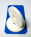 Straight Up Heavy Duty Round Disc Grinding Stones For Leather Skiving Machines Smooth Precision Cuts Durable Replacement Parts on blue background.
