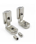 Two Heavy Duty L Shape Corner Brace Brackets With Matching Screws For Quick Furniture Repair Built Tough.