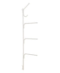 Clutterbuster Valet Family Towel Bar With Four Swiveling Bars White Steel Wall Mount For Shared Bathrooms Space Saving Organizer