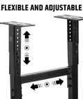 Rugged Heavy Duty Wood Lathe Stand With 225 Pound Capacity, adjustable height and length adjusters, steel frame with flexibility