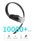 Retractable Cat6 Flat Ethernet Cable 6.6 Ft For No Tangle High Speed 10Gbps Networking Flat Patch Cord With RJ45 Connectors, flexible design