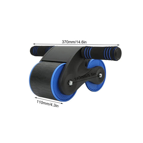 Double Wheel Abdominal Roller For Core Workout And Home Gym Anti Slip Handle 105mm Wide Wheels Durable ABS Construction