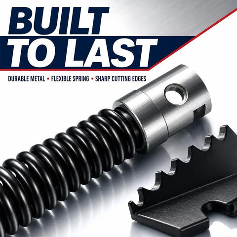 16mm Drain Cleaner Cutter Head Set for Ridgid K-60 2010 to 2015 showing flexible spring and durable metal cutter head.