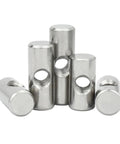 Heavy Duty 304 Stainless Steel Barrel Nut Set For Wood Furniture M4 M5 M6, slotted nuts for secure joints, corrosion-resistant.