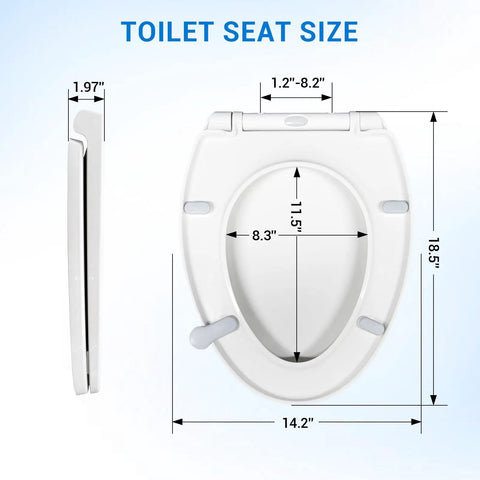 Premium White Elongated Toilet Seat Featuring Soft Close Lid And Touch Free Handle Quiet Closing Design Makes It A Solid Game Changer For Zero Fuss Home Bathrooms