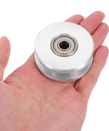 Beefy Aluminum U Groove Pulley Wheel With Double Bearing Silent Roller For Home Gym And Cable Pulley System High Efficiency Smooth Quiet Operation Fitness Equipment Accessory For Strength Training in hand