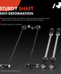Four Piece Front And Rear Sway Bar Links Kit Stabilizer Links For Chevy Traverse 2009-2017 GMC Acadia 2007-2016 Buick Enclave 2008-2017 Saturn Outlook 2007-2010 showing two front and two rear links against a dark background.