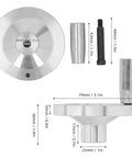 Mini Lathe Handwheel With Handle CNC Aluminum Alloy 79x36mm 8mm Inner Hole Replacement For CJ18 with dimensions displayed